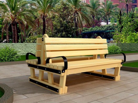 As3 Ahşap Döküm ayaklı bank